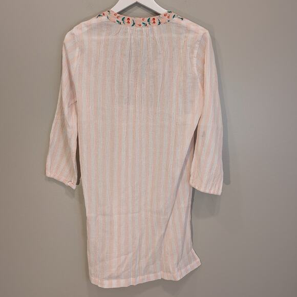 J. by J.Crew Tunic Coverup Mixed Print Pink Cherry Swim Beach Lounge - Size S - Picture 2 of 6